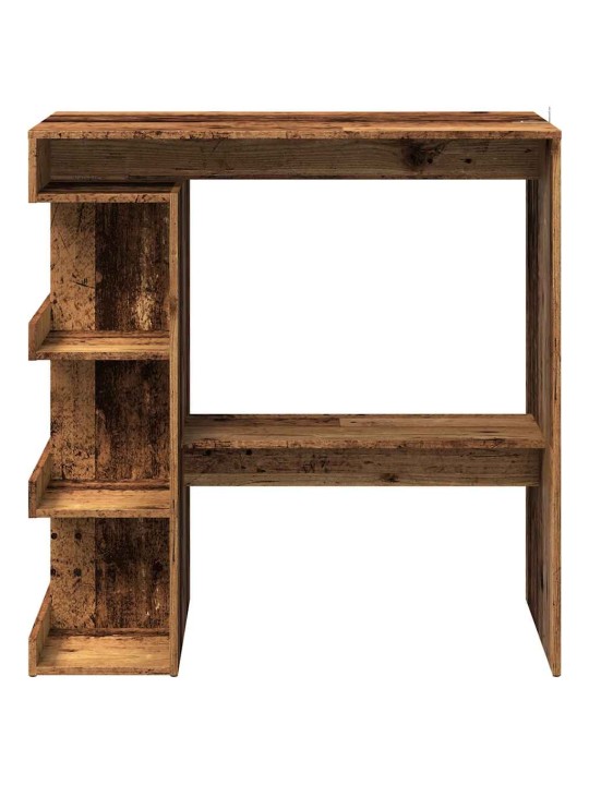 Barový stůl s úložným regálem old wood 100 x 48 x 101,5 cm
