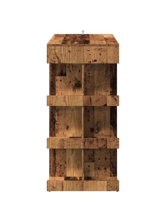 Barový stůl s úložným regálem old wood 100 x 48 x 101,5 cm