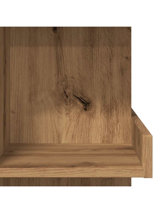 Barový stůl s úložným regálem šedý dub artisan 100x48x101,5 cm