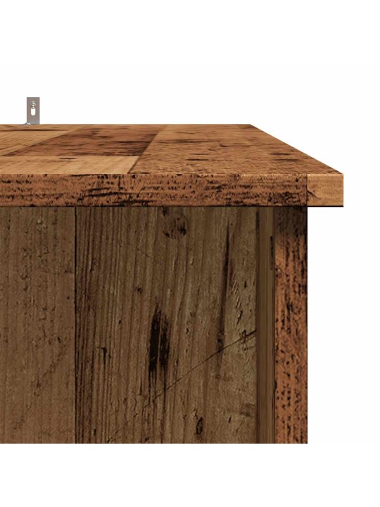 Barový stůl s regálem old wood 102x50x103,5 cm kompozitní dřevo