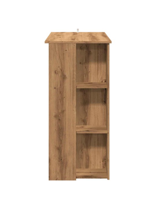 Barový stůl s regálem dub artisan 102 x 50 x 103,5 cm kompozit