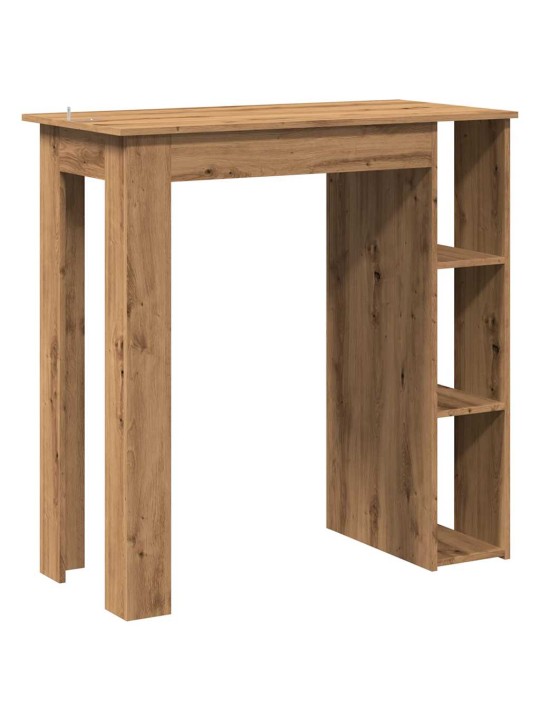 Barový stůl s regálem dub artisan 102 x 50 x 103,5 cm kompozit