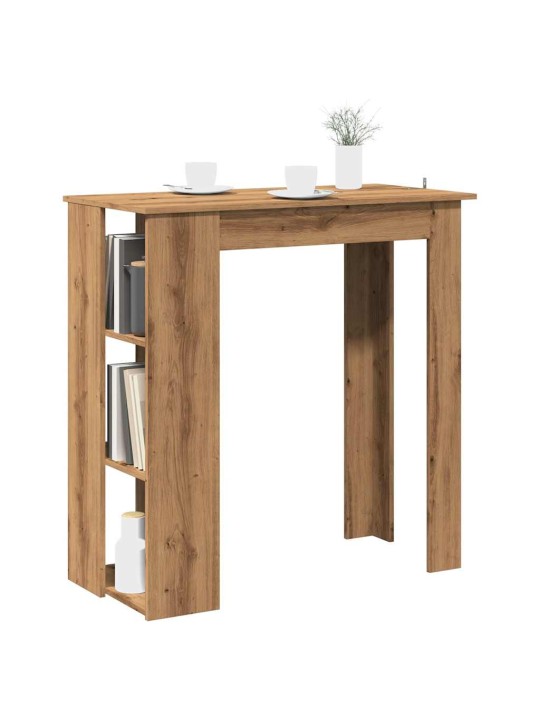 Barový stůl s regálem dub artisan 102 x 50 x 103,5 cm kompozit
