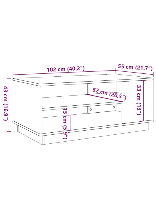 Konferenční stolek dub artisan 102x55x43 cm kompozitní dřevo