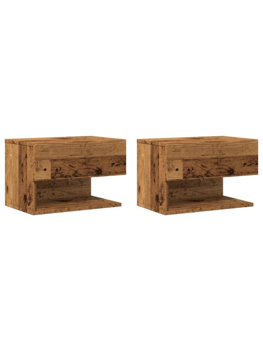 Nástěnné noční stolky 2 ks old wood