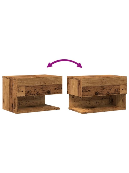 Nástěnné noční stolky 2 ks old wood