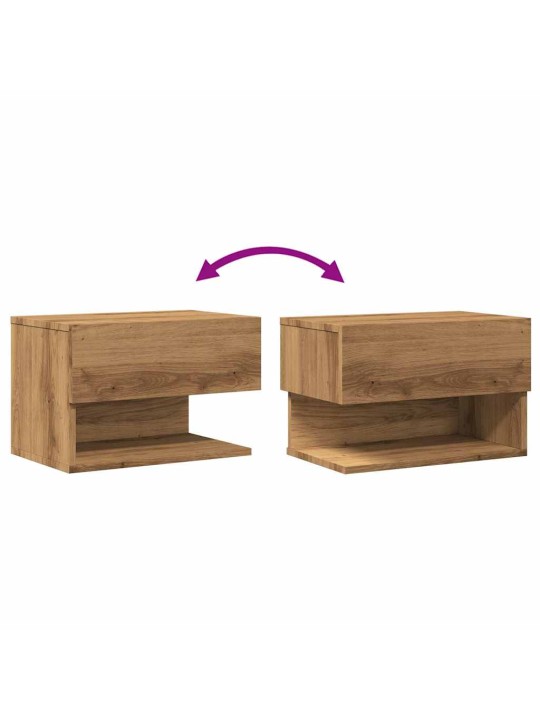 Nástěnný noční stolek dub artisan