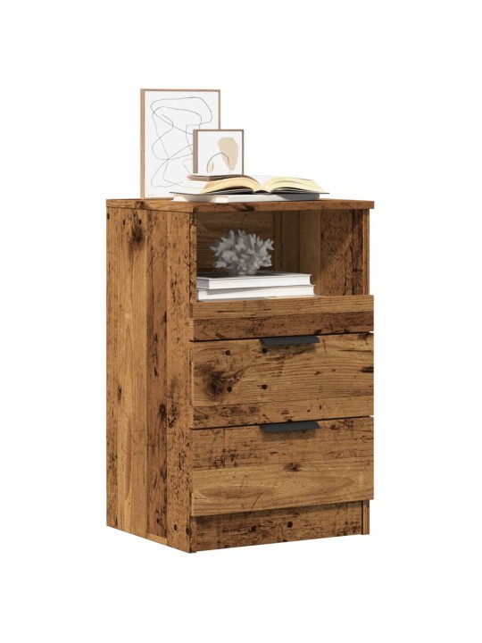 Noční stolky 2 ks old wood 40 x 36 x 65 cm kompozitní dřevo