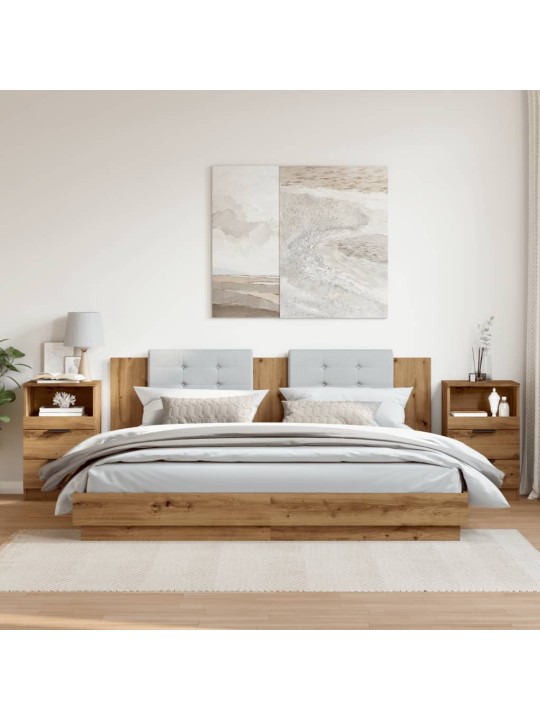 Noční stolky 2 ks dub artisan 40 x 36 x 65 cm kompozitní dřevo