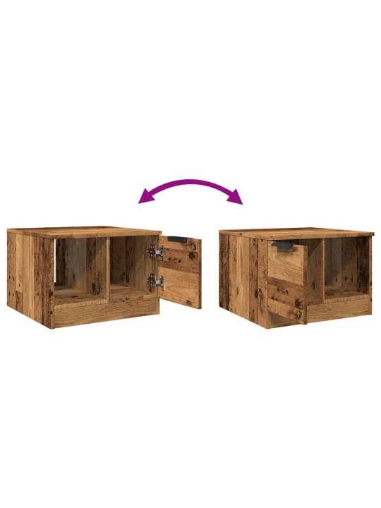 Konferenční stolek old wood 50x50x36 cm kompozitní dřevo
