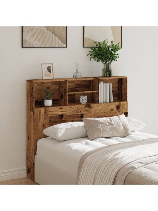 Čelo postele s úložným prostorem old wood 120 x 19 x 103,5 cm