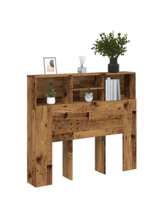Čelo postele s úložným prostorem old wood 120 x 19 x 103,5 cm