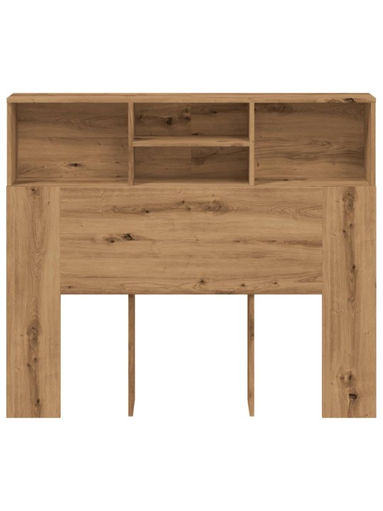 Čelo postele s úložným prostorem dub artisan 120x19x103,5 cm