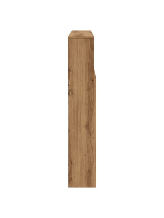 Čelo postele s úložným prostorem dub artisan 120x19x103,5 cm