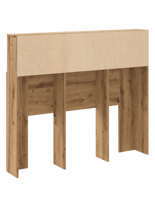 Čelo postele s úložným prostorem dub artisan 120x19x103,5 cm