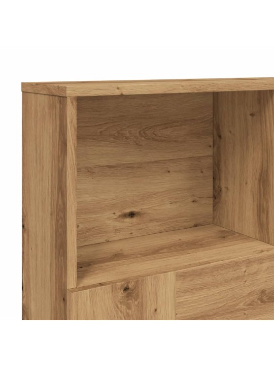 Čelo postele s úložným prostorem dub artisan 120x19x103,5 cm