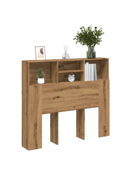 Čelo postele s úložným prostorem dub artisan 120x19x103,5 cm