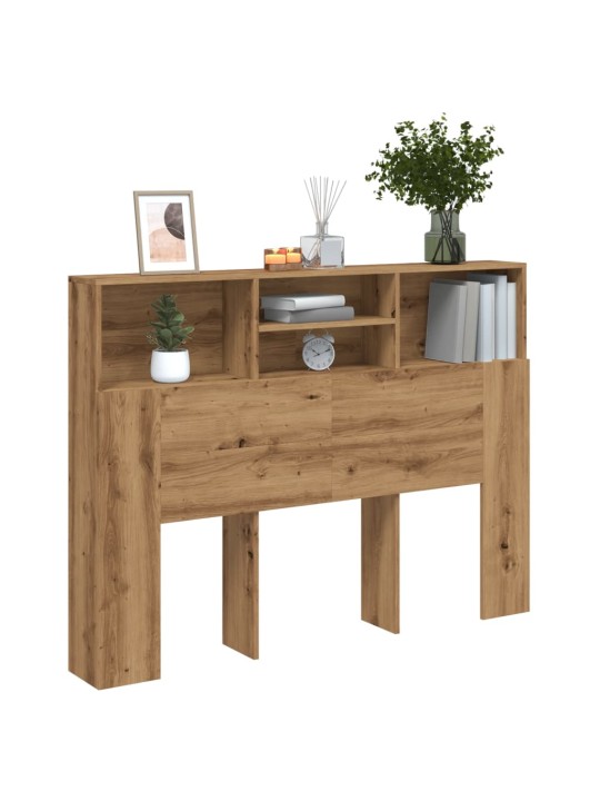 Čelo postele s úložným prostorem dub artisan 140x19x103,5 cm