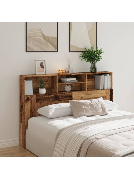 Čelo postele s úložným prostorem old wood 160 x 19 x 103,5 cm