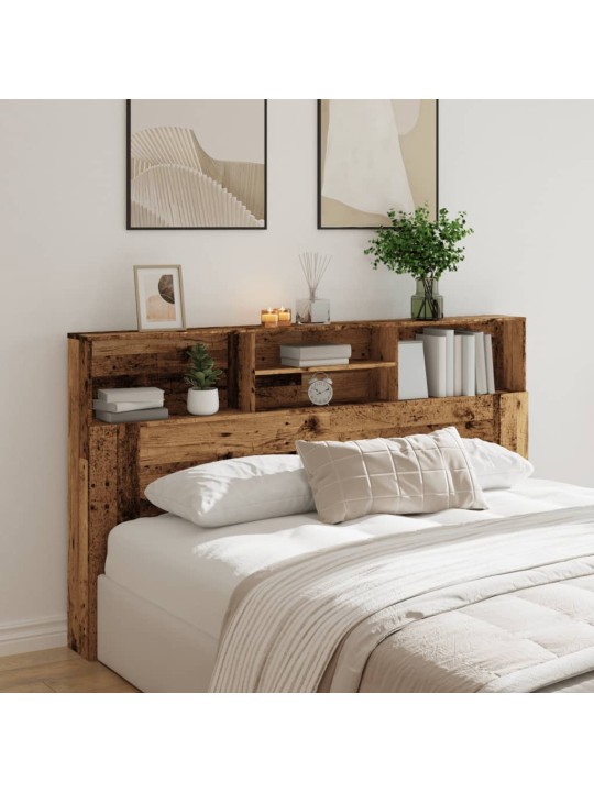 Čelo postele s úložným prostorem old wood 180 x 19 x 103,5 cm