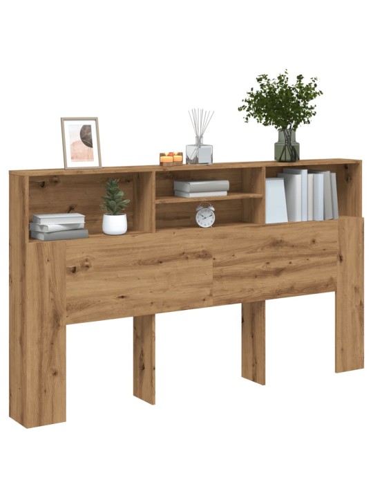 Čelo postele s úložným prostorem dub artisan 180x19x103,5 cm