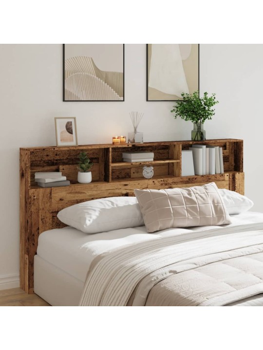 Čelo postele s úložným prostorem old wood 200 x 19 x 103,5 cm