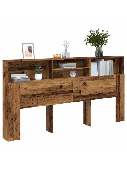 Čelo postele s úložným prostorem old wood 200 x 19 x 103,5 cm
