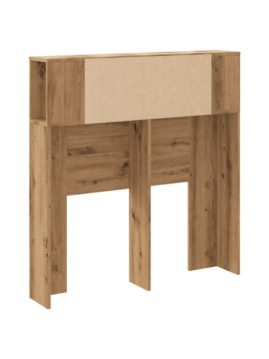 Čelo postele s úložným prostorem dub artisan 100x19x104,5 cm