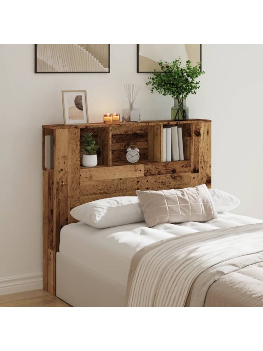 Čelo postele s úložným prostorem old wood 120 x 19 x 104,5 cm