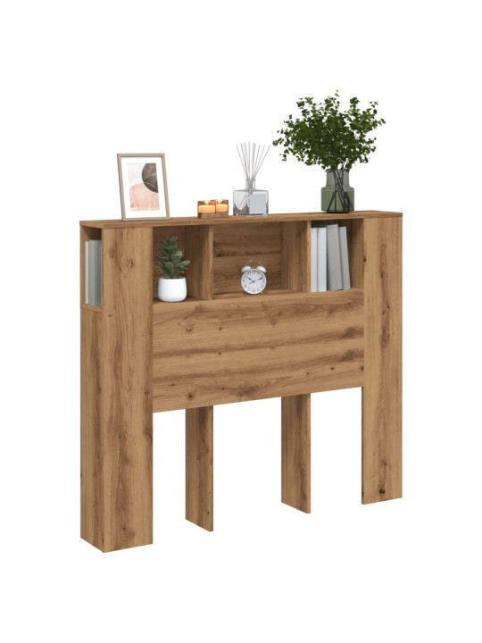 Čelo postele s úložným prostorem dub artisan 120x19x104,5 cm
