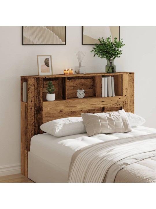 Čelo postele s úložným prostorem old wood 140 x 18,5 x 102,5 cm