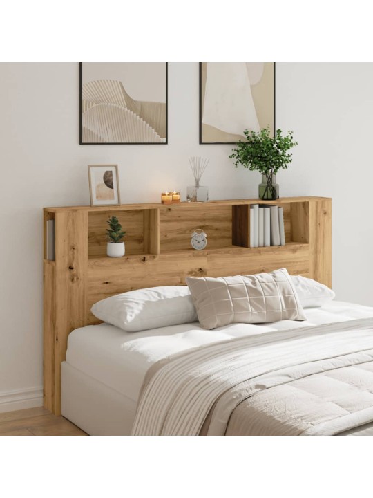 Čelo postele s úložným prostorem dub artisan 180x18,5x102,5 cm