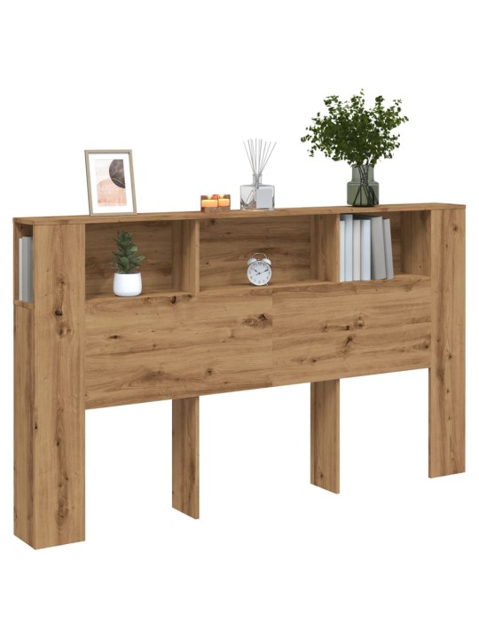 Čelo postele s úložným prostorem dub artisan 180x18,5x102,5 cm