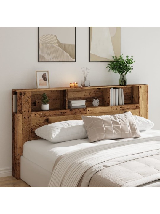 Čelo postele s úložným prostorem old wood 200x18,5x102,5 cm