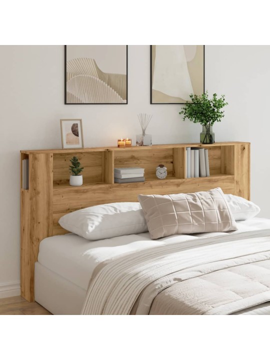 Čelo postele s úložným prostorem dub artisan 200x18,5x102,5 cm