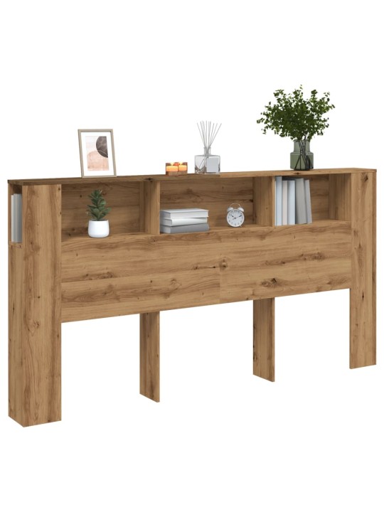 Čelo postele s úložným prostorem dub artisan 200x18,5x102,5 cm