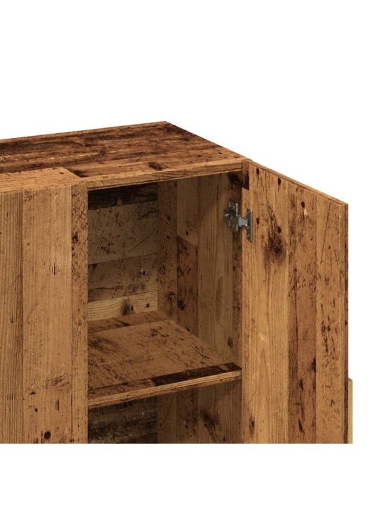 Příborník old wood 90 x 34 x 80 cm kompozitní dřevo