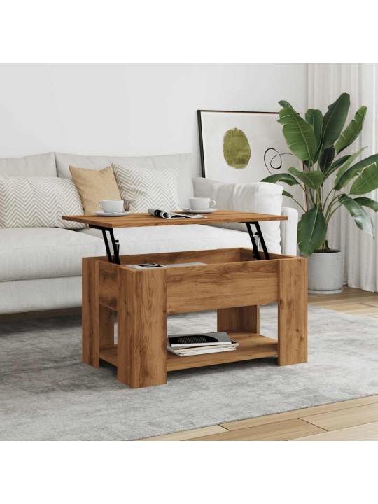 Konferenční stolek dub artisan 79x49x41 cm kompozitní dřevo