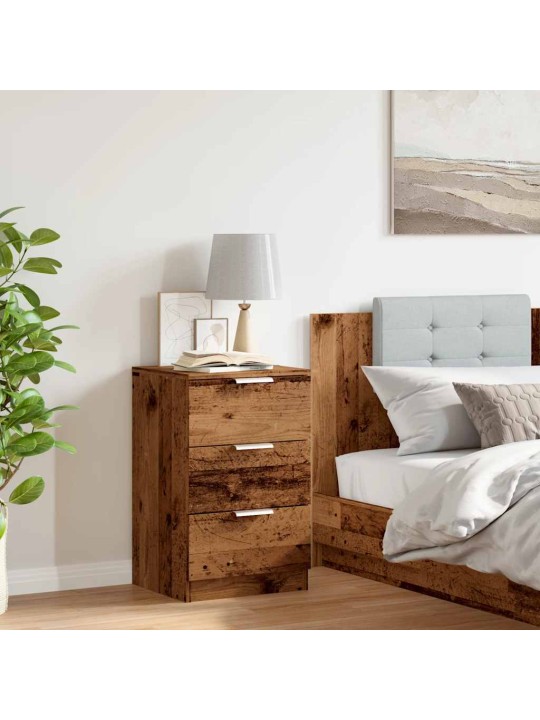 Noční stolek old wood 40 x 36 x 65 cm kompozitní dřevo