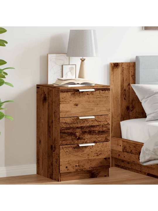 Noční stolek old wood 40 x 36 x 65 cm kompozitní dřevo