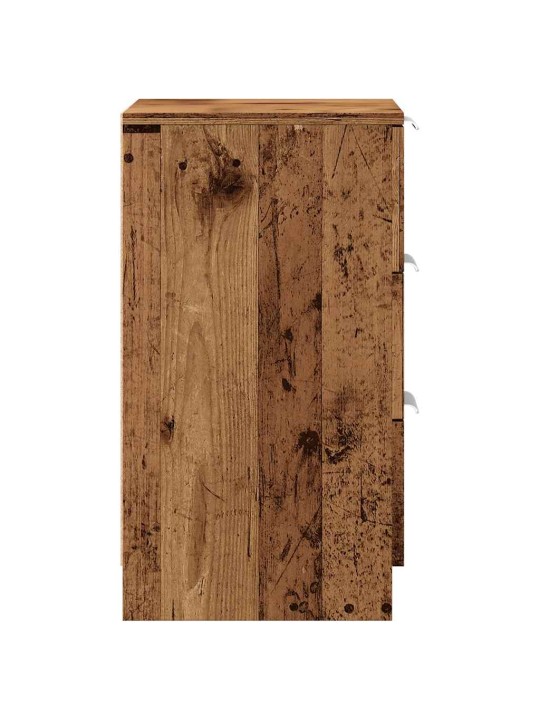 Noční stolek old wood 40 x 36 x 65 cm kompozitní dřevo