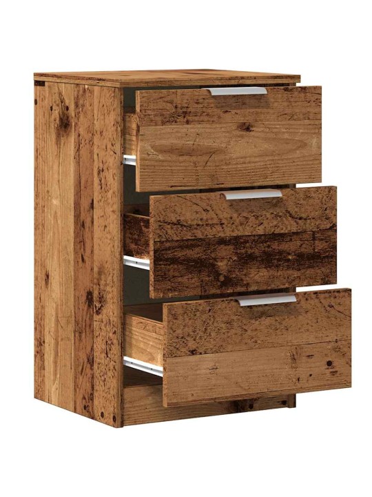 Noční stolek old wood 40 x 36 x 65 cm kompozitní dřevo
