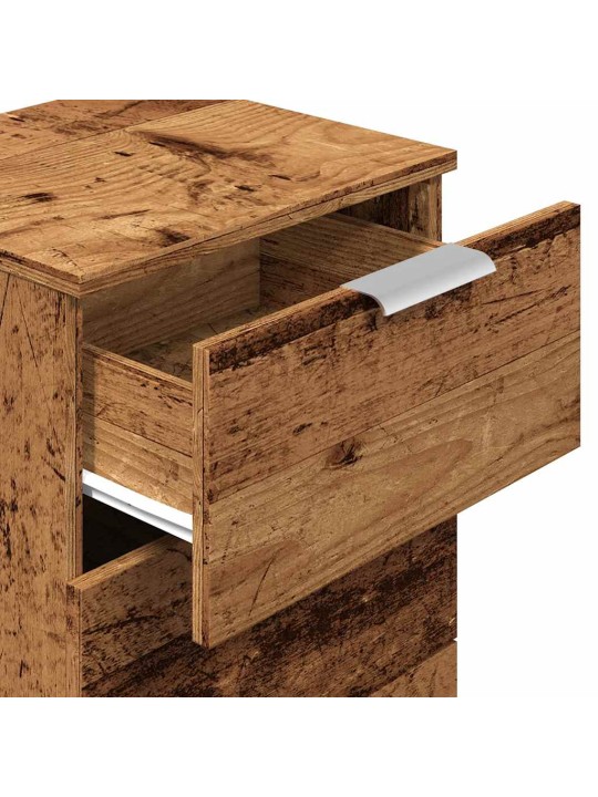 Noční stolek old wood 40 x 36 x 65 cm kompozitní dřevo