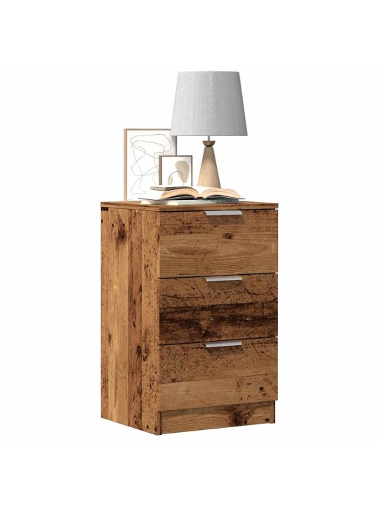 Noční stolek old wood 40 x 36 x 65 cm kompozitní dřevo