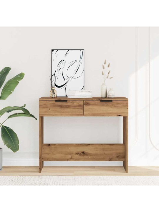 Konzolový stolek dub artisan 90x36x75 cm kompozitní dřevo