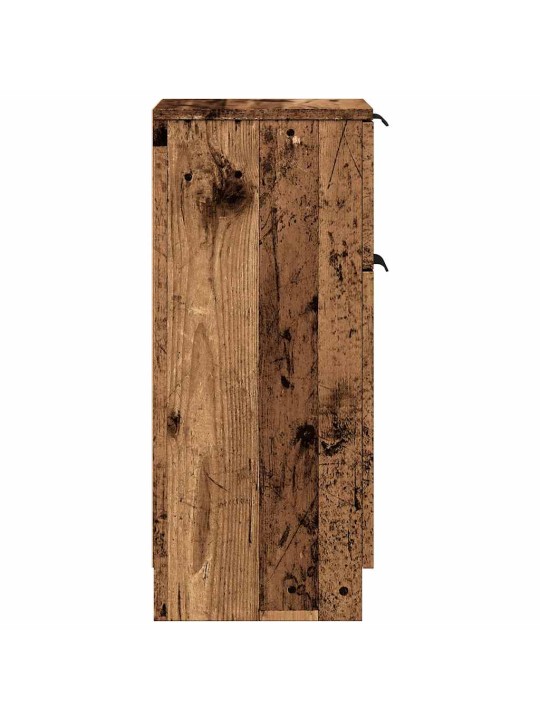 Příborníky 2 ks old wood 30 x 30 x 70 cm kompozitní dřevo