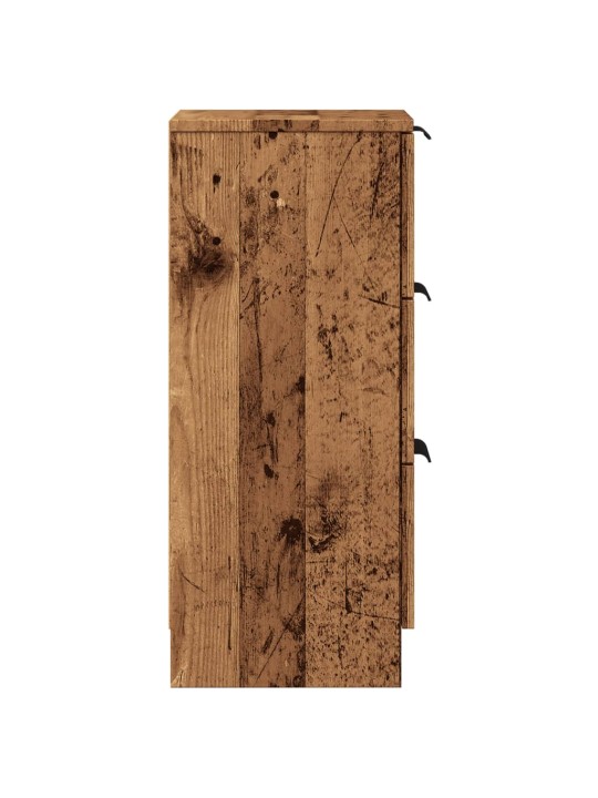 Příborníky 2 ks old wood 30 x 30 x 70 cm kompozitní dřevo