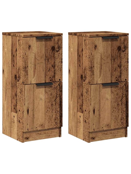 Příborníky 2 ks old wood 30 x 30 x 70 cm kompozitní dřevo