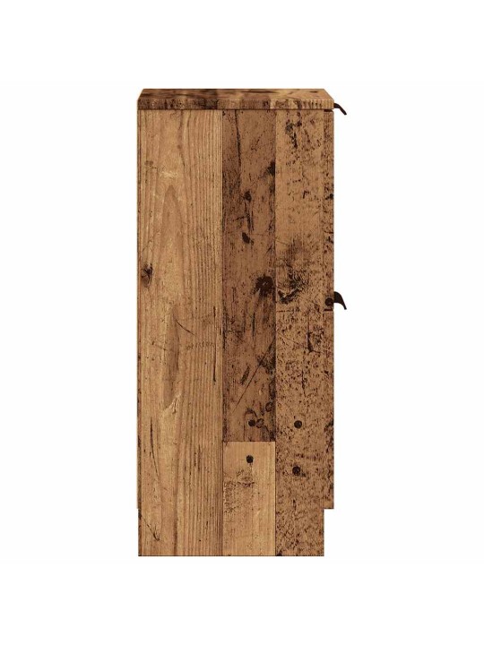 Příborníky 2 ks old wood 30 x 30 x 70 cm kompozitní dřevo