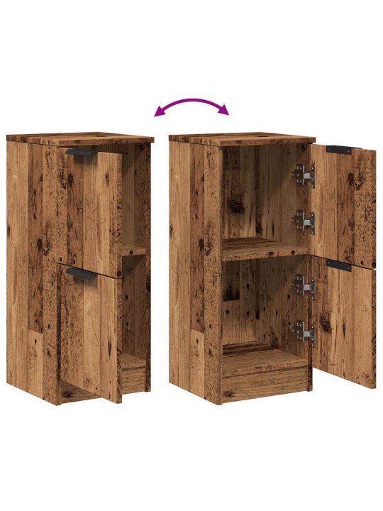 Příborníky 2 ks old wood 30 x 30 x 70 cm kompozitní dřevo